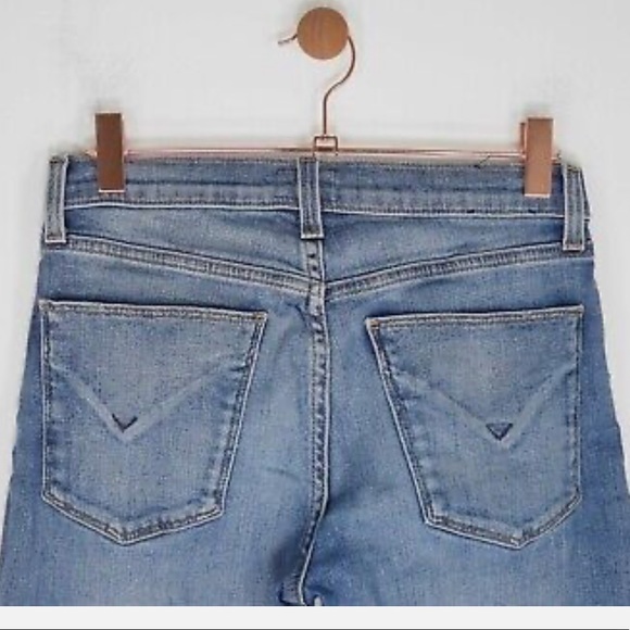 HUDSON riley  faded crop relaxed straight jeans with stars embroidered - Picture 5 of 12